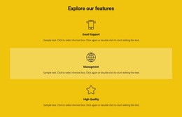 Premium HTML5 Template For Features List