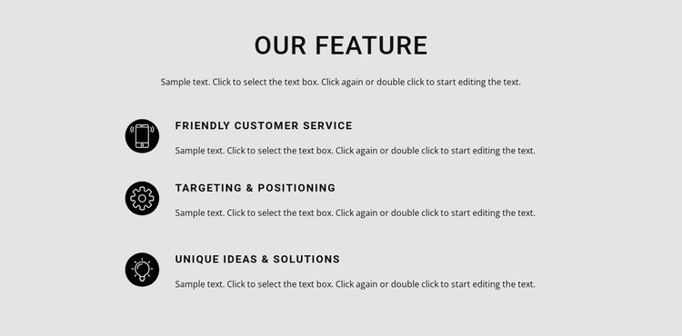 Feature list HTML5 Template