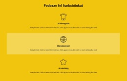 Jellemzők Listája - Egyoldalas Sablon