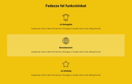 Jellemzők Listája - Weboldal Sablon