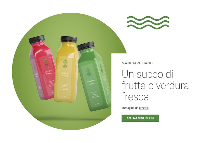 Succo di frutta fresca Modello HTML