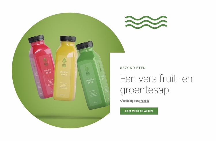 Vers fruitsap Website mockup