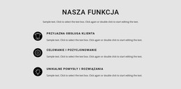 Lista Funkcji – Strona Docelowa HTML