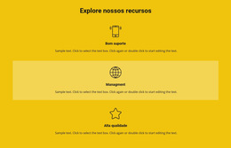 Lista De Recursos - Modelo De Página Da Web