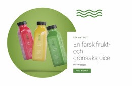 Färsk Fruktjuice Responsiv Webbplats