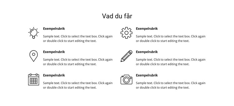 Tjänstelista CSS -mall