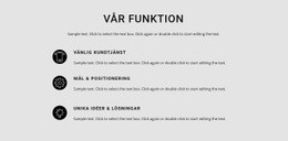 Funktionslista - HTML-Målsida