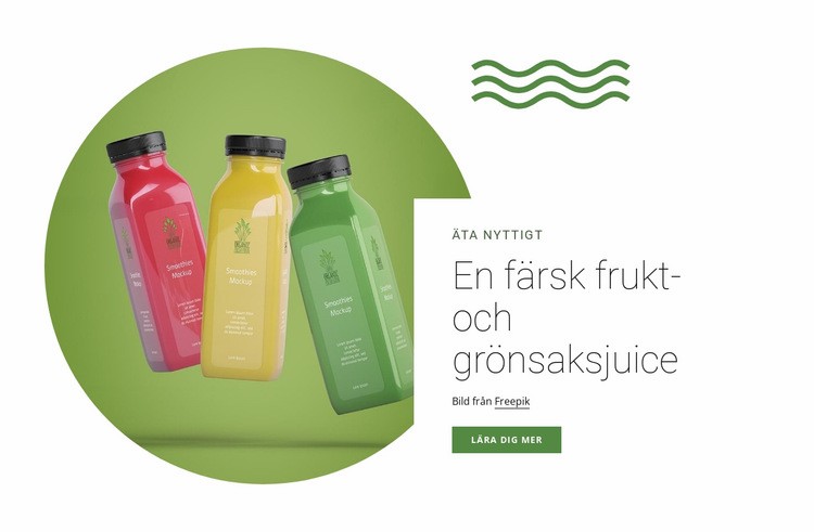 Färsk fruktjuice Webbplats mall