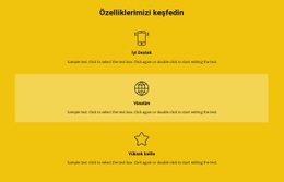 Özellikler Listesi - Harika Şablon Oluşturun