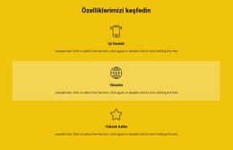 Özellikler Listesi Için Önyükleme HTML'Si