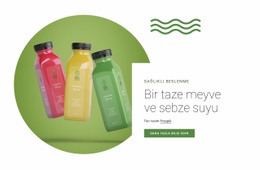 Taze Meyve Suyu - Web Sitesi Tasarımını Ücretsiz Indirme