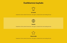 Özellikler Listesi - Yaratıcı, Çok Amaçlı Site Tasarımı