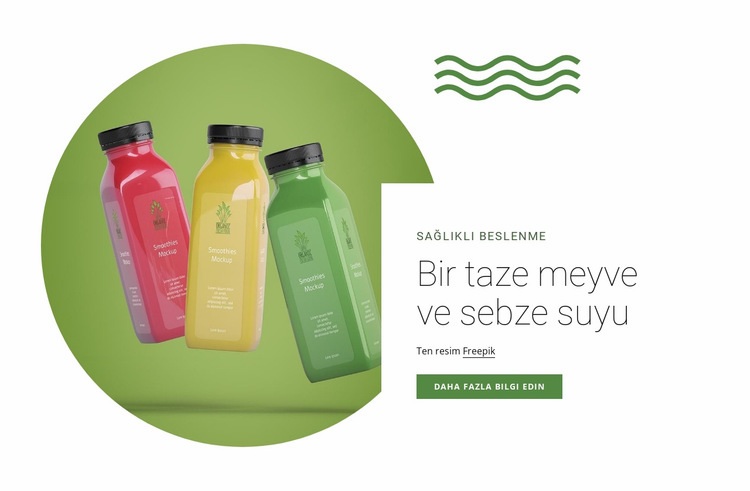 Taze meyve suyu Web sitesi tasarımı