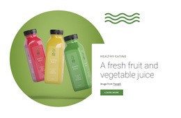Fresh Fruit Juice - Webpage Layout