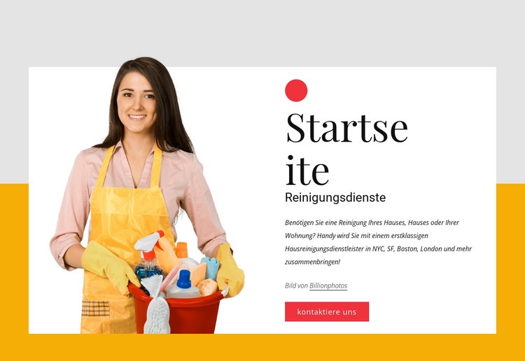 Umweltfreundliche Hausreinigung HTML Website Builder