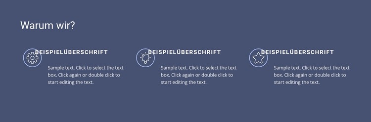 Klassische Liste Website design