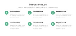 Kursliste - Anpassbares, Professionelles Website-Modell