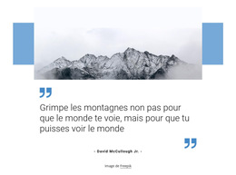 Escalader Des Montagnes : Modèle De Site Web Simple