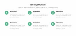 Tanfolyam Lista - Személyes Webhelysablonok