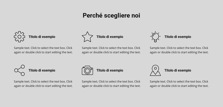 I nostri servizi di consulenza Un modello di pagina