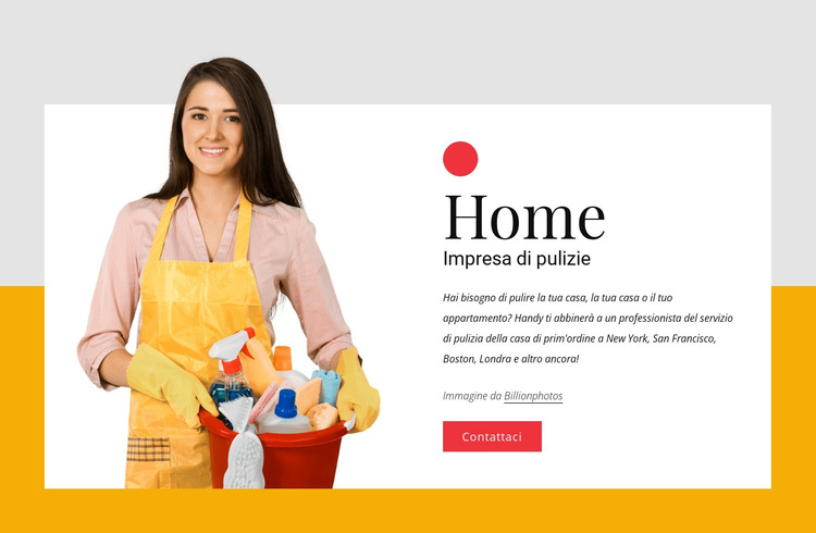 Servizio di pulizia della casa ecologico Modello di sito Web