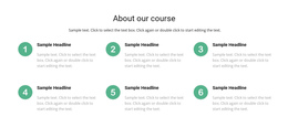 Course List - One Page Template Inspiration