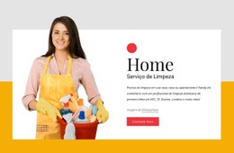 Design De Site Para Serviço De Limpeza Doméstica Ecologicamente Correto