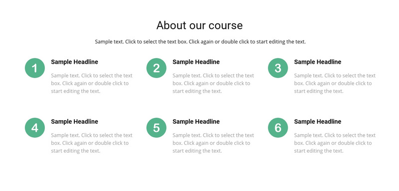 Course list Squarespace Template Alternative