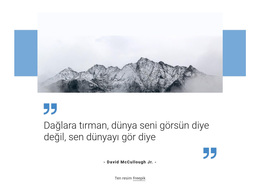 Dağlara Tırmanmak - Yaratıcı Çok Amaçlı WordPress Teması