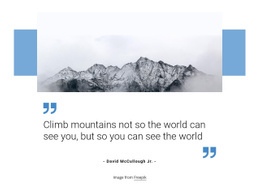 Web Page Design For Climb Mountains