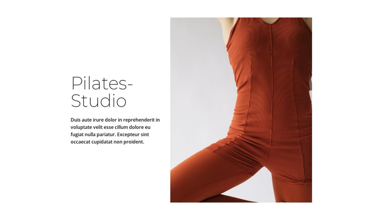 Pilates-Anzug Website-Vorlage