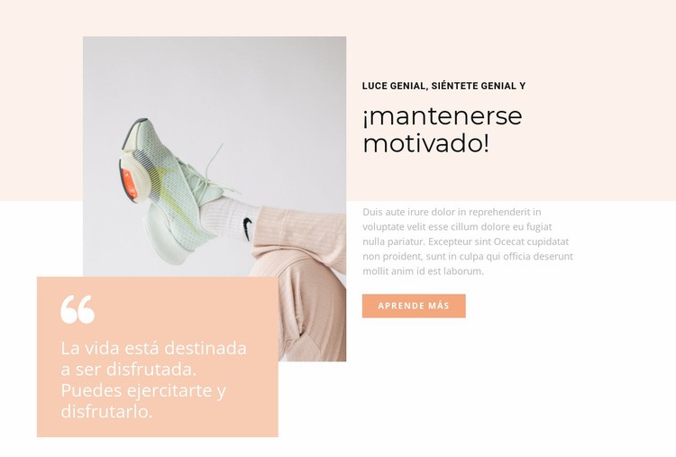 El deporte empieza con estilo Plantillas de creación de sitios web