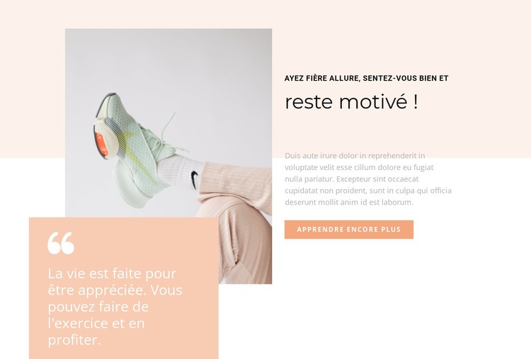 Le sport commence par le style Modèle HTML5