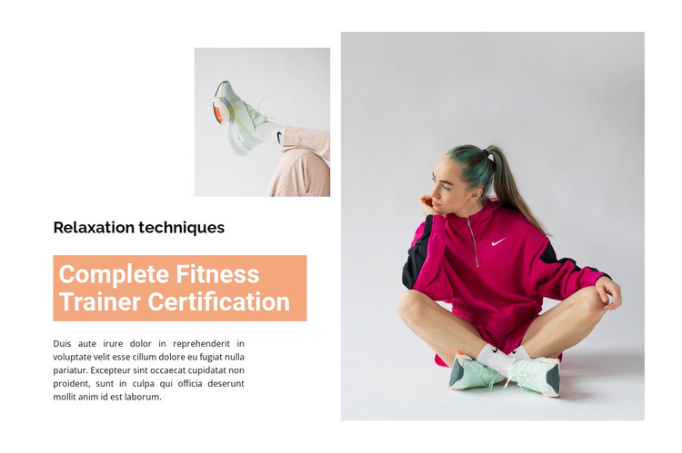 Be stylish in fitness HTML Template