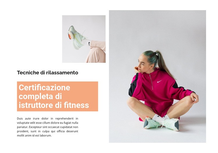 Sii elegante nel fitness Modelli di Website Builder