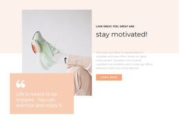 Sport Starts With Style - Free Website Template