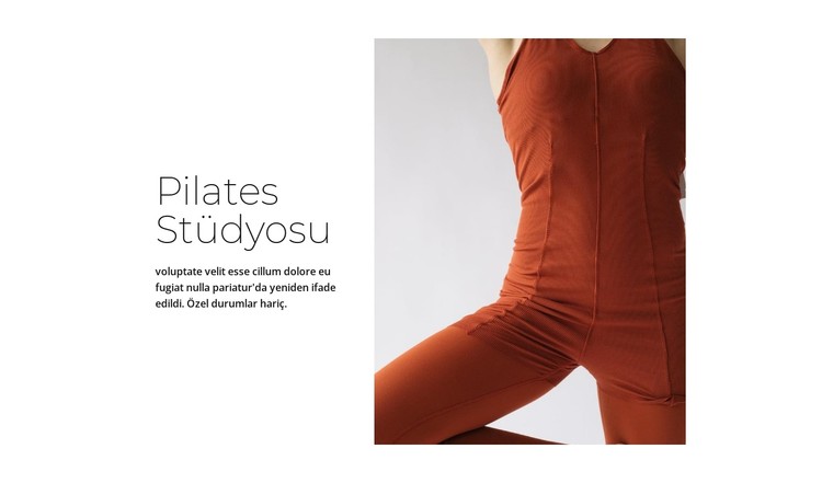 Pilates kıyafeti CSS Şablonu