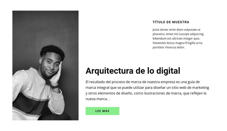 Este es nuestro arquitecto Maqueta de sitio web