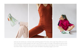 Most Creative One Page Template For Gallery With Sports Fashion