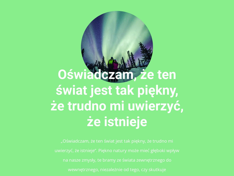 Piękno zorzy polarnej Motyw WordPress