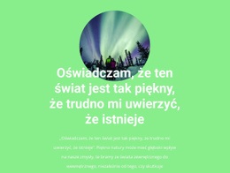 Piękno Zorzy Polarnej - Szablon Jednej Strony