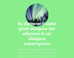 Kuzey ışıklarının Güzelliği - E-Ticaret Şablonu