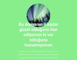 Kuzey ışıklarının Güzelliği Için Site Tasarımı