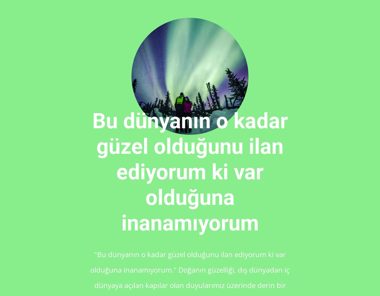 kuzey ışıklarının güzelliği WordPress Teması