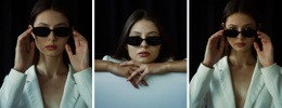 Gallery With A Model In Glasses - Html Code Online