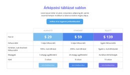 Árképzési Táblázat Sablon Reszponzív Webhely