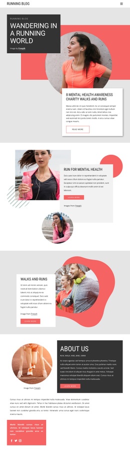 Running world - Html Code Example by Nicepage