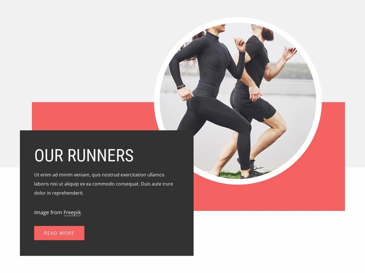 Our runners Homepage Design