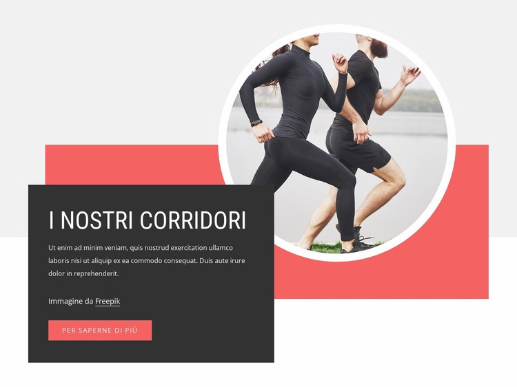 I nostri corridori Costruttore di siti web HTML