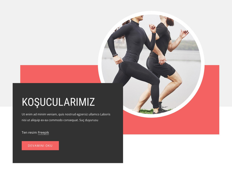 Koşucularımız HTML Şablonu